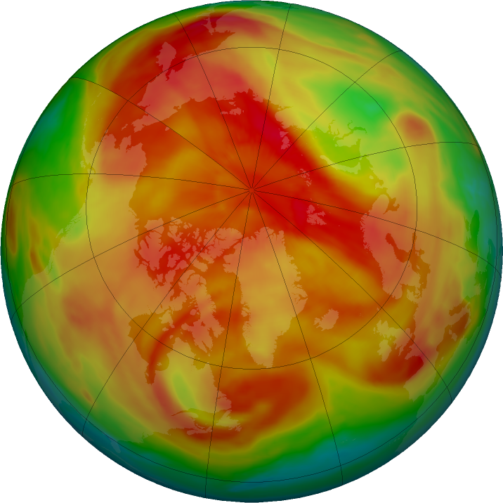 Arctic ozone map for 19 March 2018